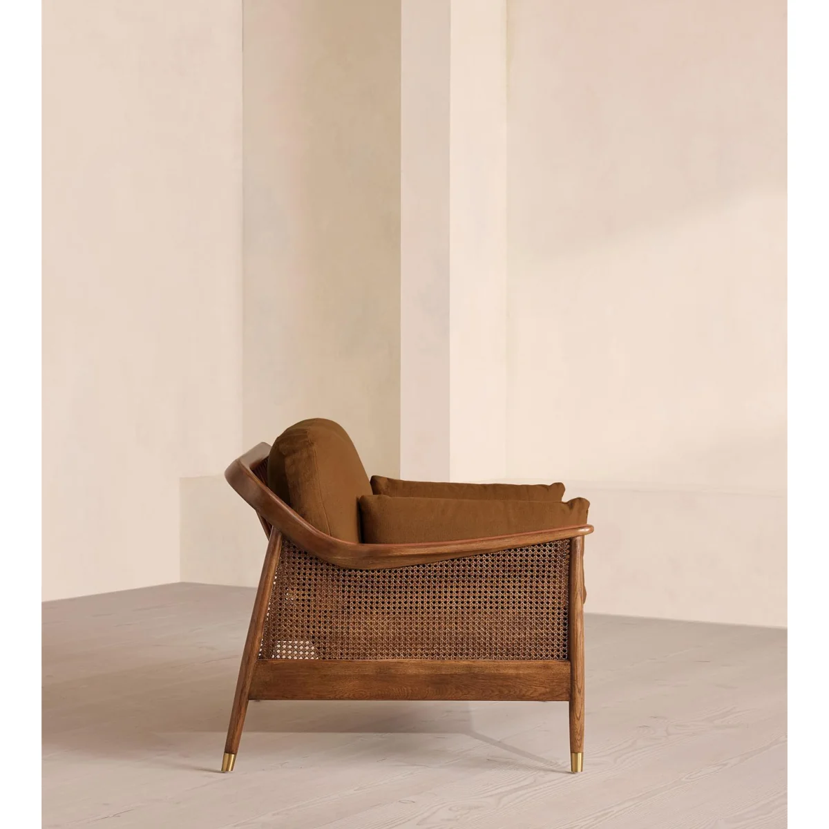 Atlanta Loveseat, Linen, Terracotta, UK – image 4