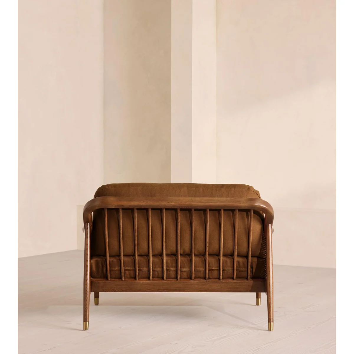 Atlanta Loveseat, Linen, Terracotta, UK – image 5