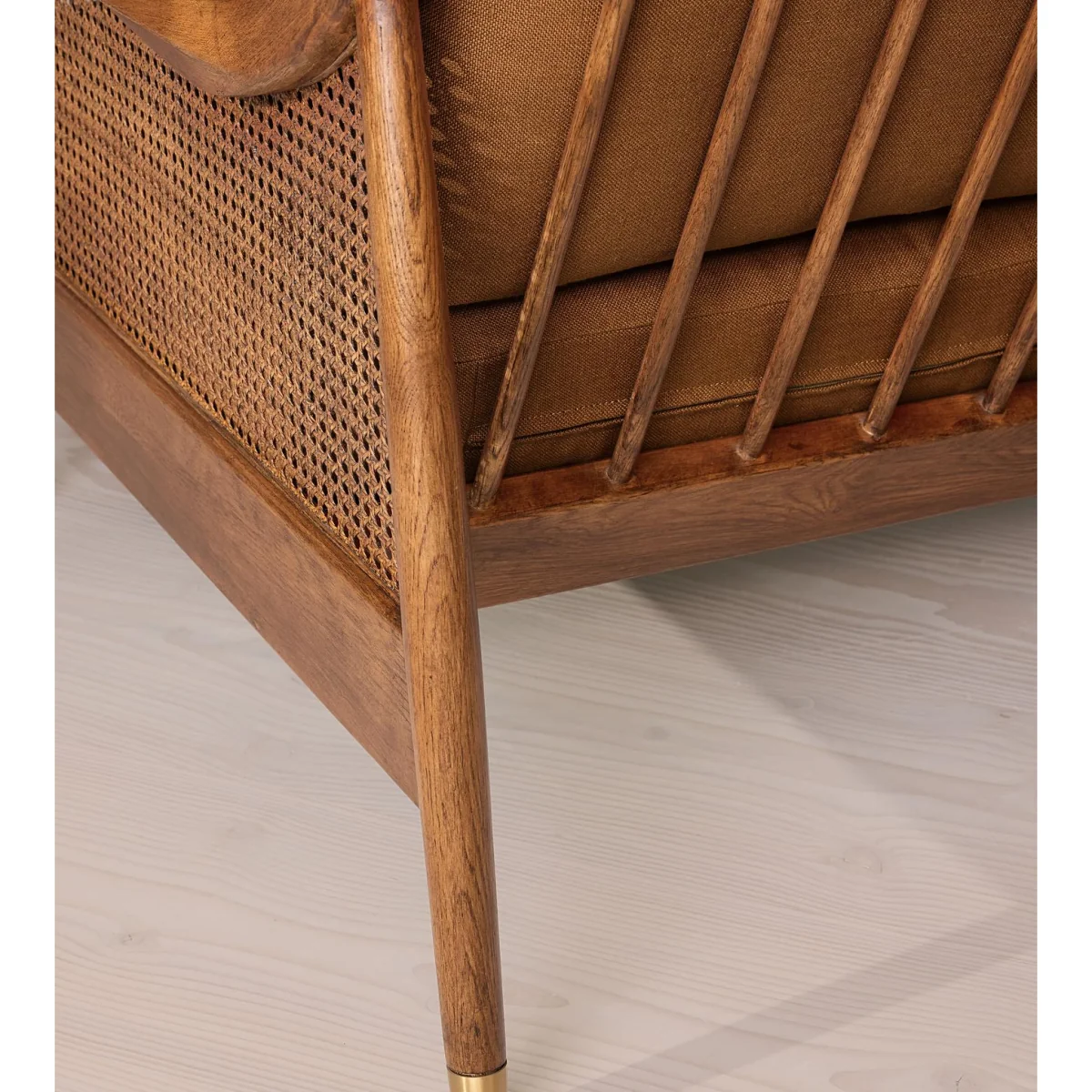 Atlanta Loveseat, Linen, Terracotta, UK – image 6