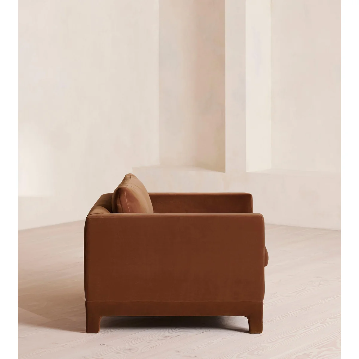 Ashford Loveseat Sofa, Velvet, Cinnamon, UK – image 4