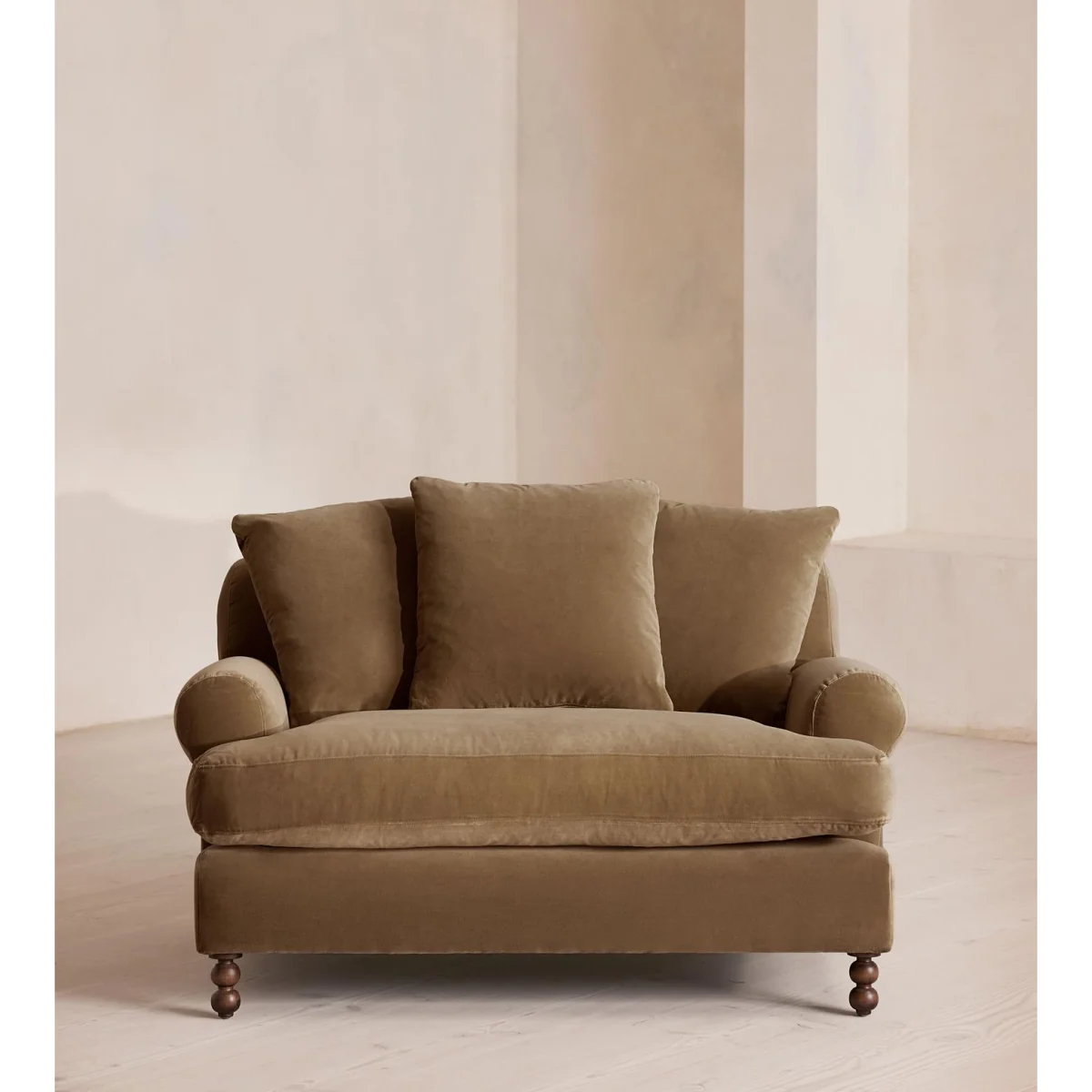 Audrey Loveseat, Velvet, Truffle, UK – image 3