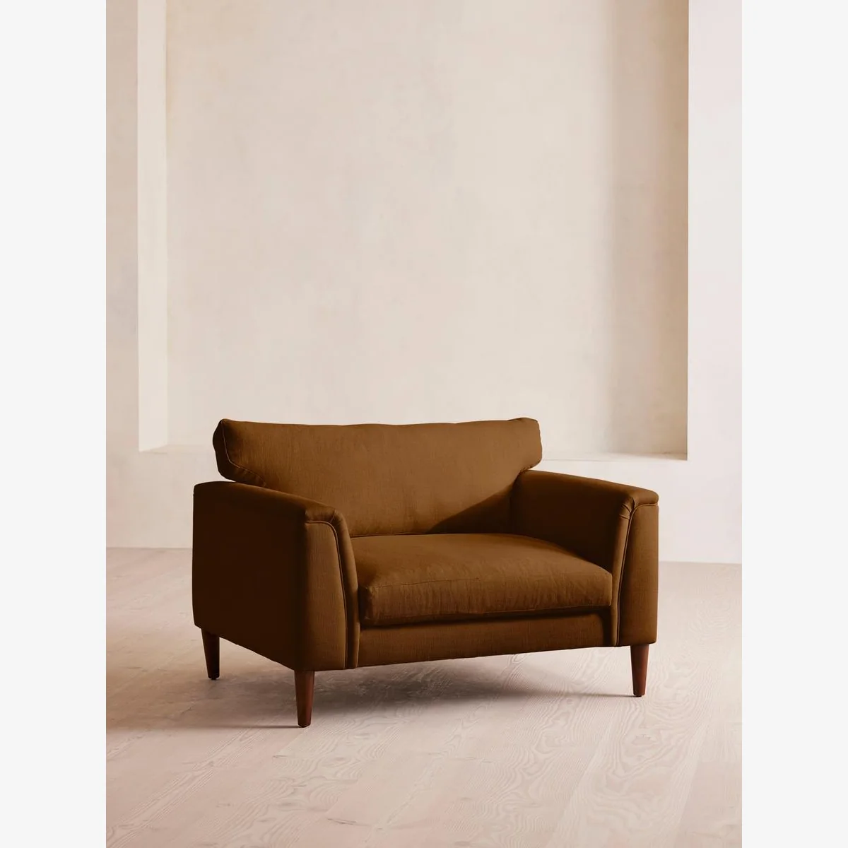 Reya Loveseat, Linen, Terracotta, UK – image 1