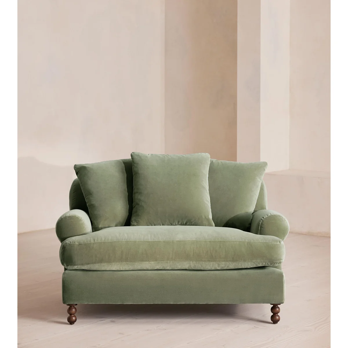 Audrey Loveseat, Velvet, Seafoam, UK – image 3