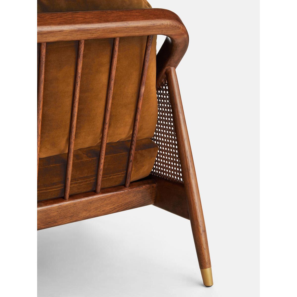 Atlanta Loveseat, Velvet, Mustard – image 3