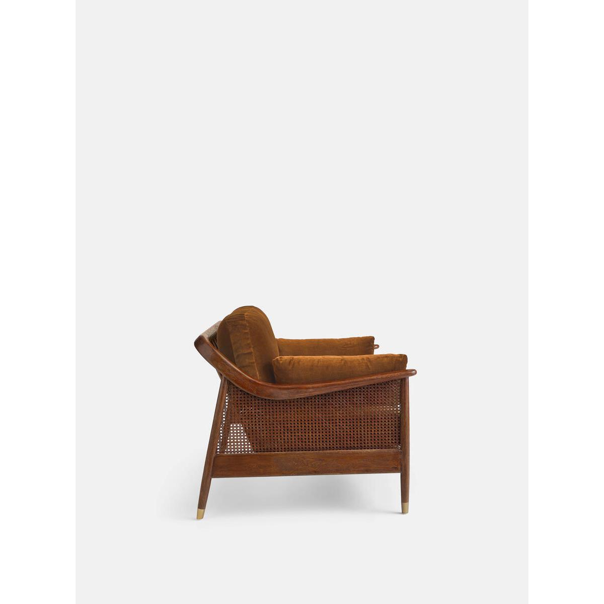 Atlanta Loveseat, Velvet, Mustard – image 4