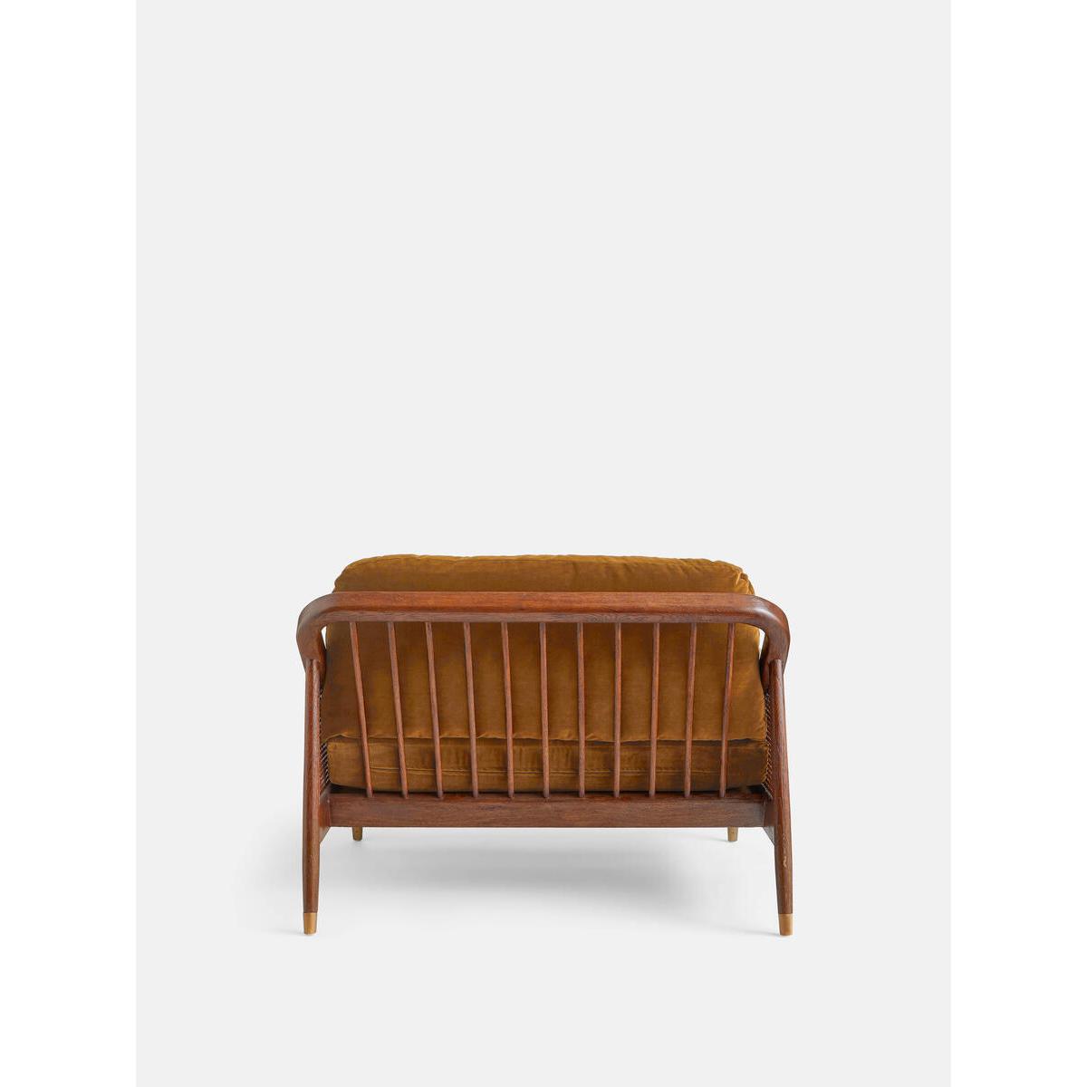 Atlanta Loveseat, Velvet, Mustard – image 5