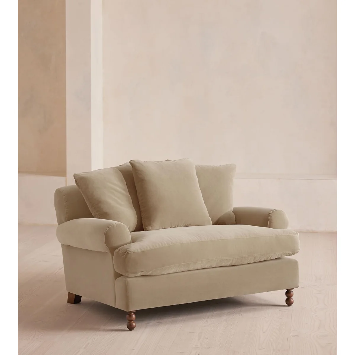 Audrey Loveseat, Velvet, Oyster, UK – image 2