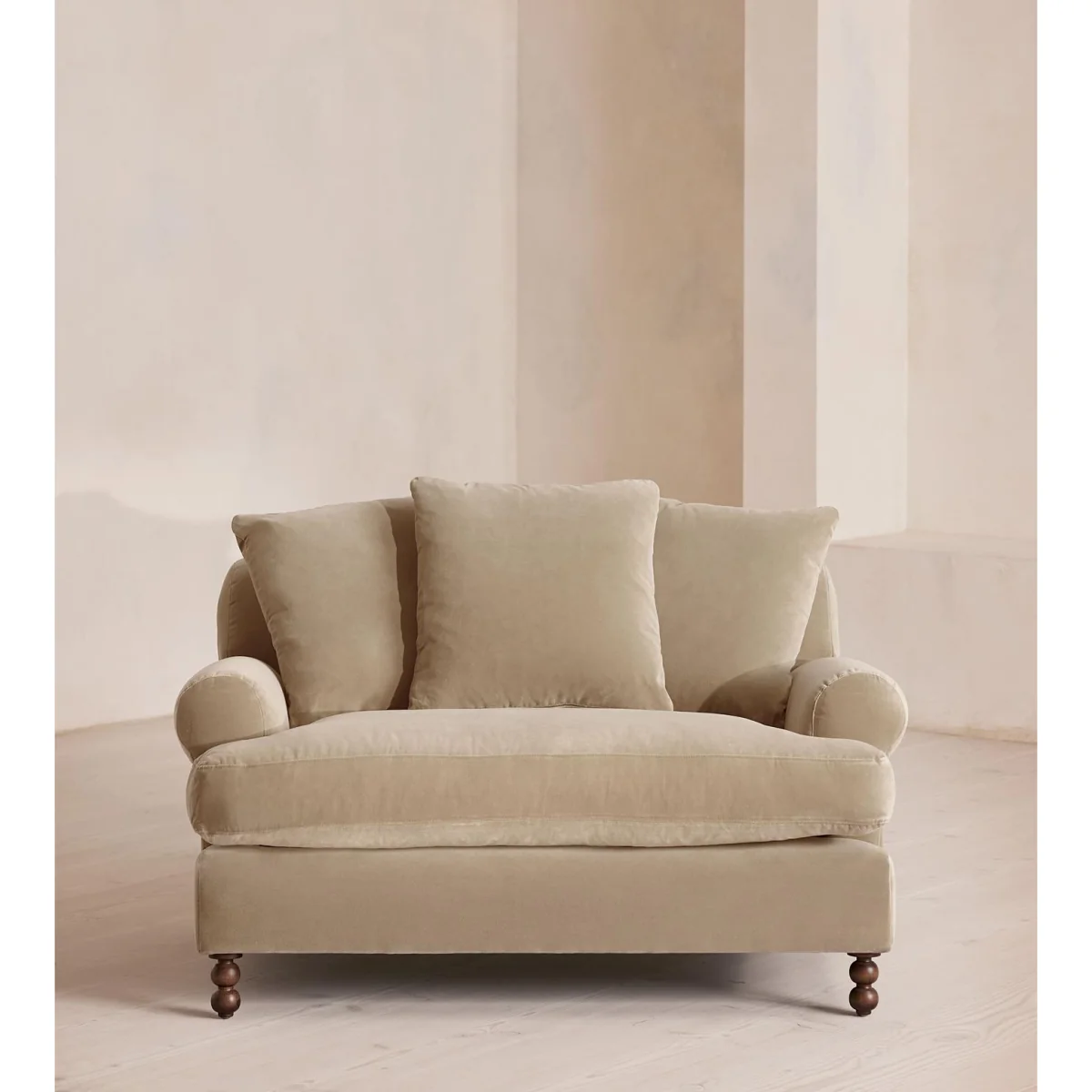 Audrey Loveseat, Velvet, Oyster, UK – image 3