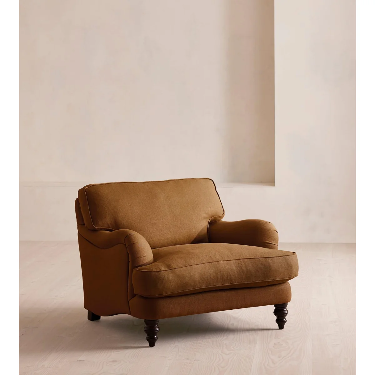 Arundel Loveseat, Linen, Terracotta – image 2