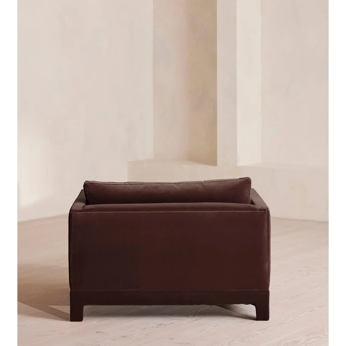 Ashford Loveseat Sofa, Velvet, Aubergine, UK – image 5