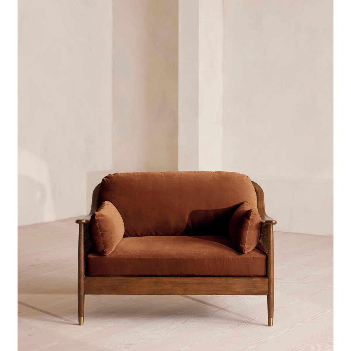 Atlanta Loveseat, Velvet, Cinnamon, UK – image 3