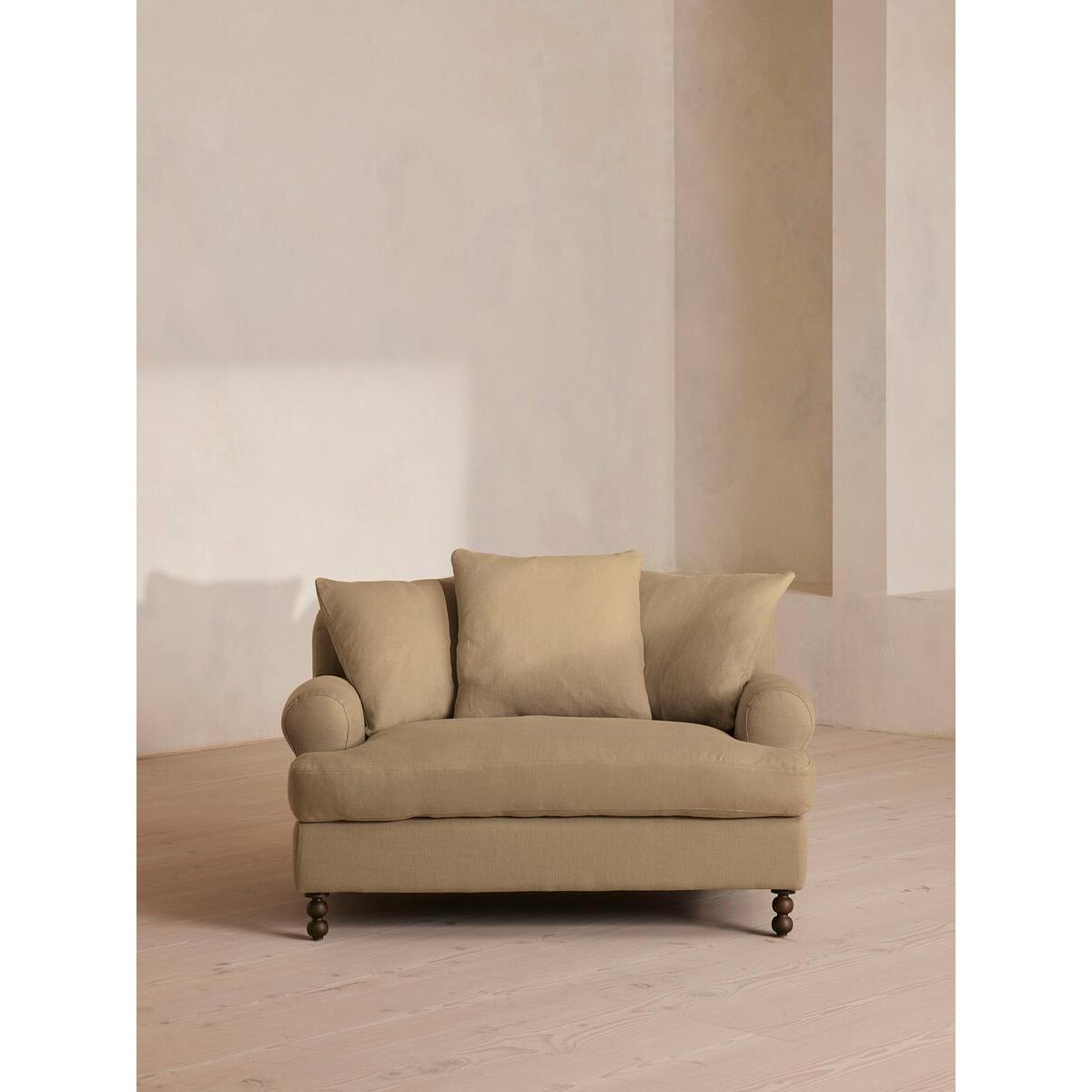 Audrey Loveseat, Linen, Wheat – image 2