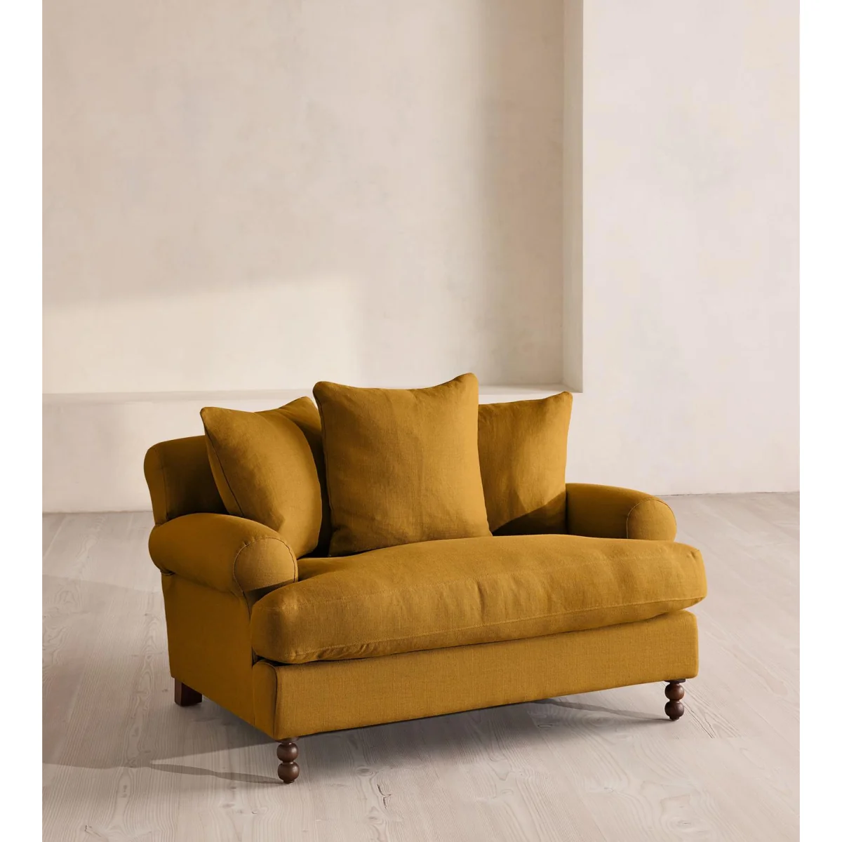 Audrey Loveseat, Linen, Turmeric, UK – image 2