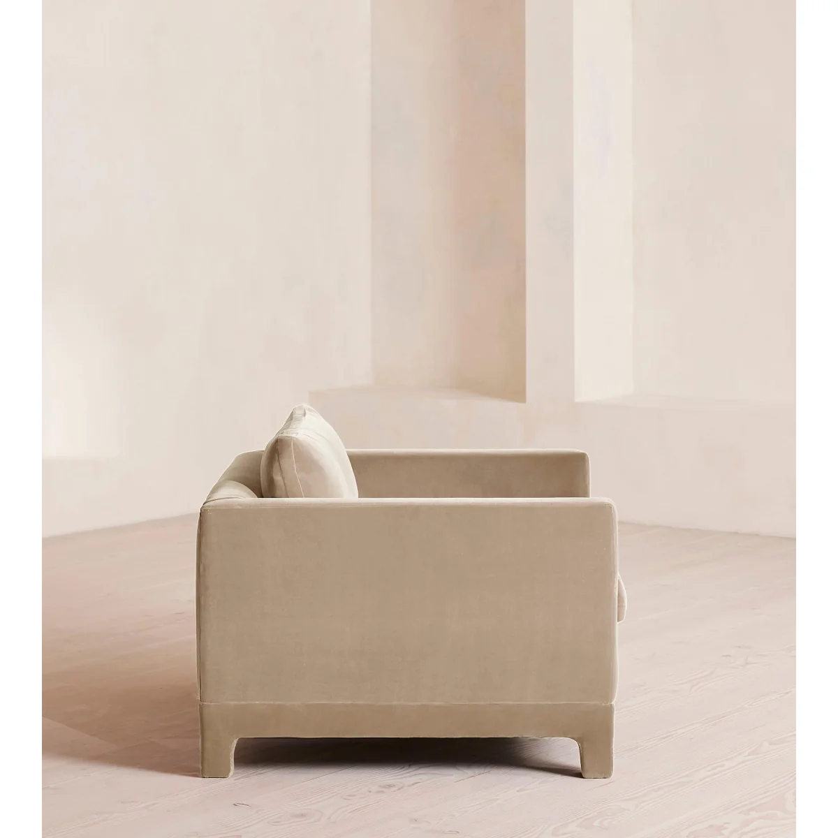 Ashford Loveseat Sofa, Velvet, Oyster, UK – image 4
