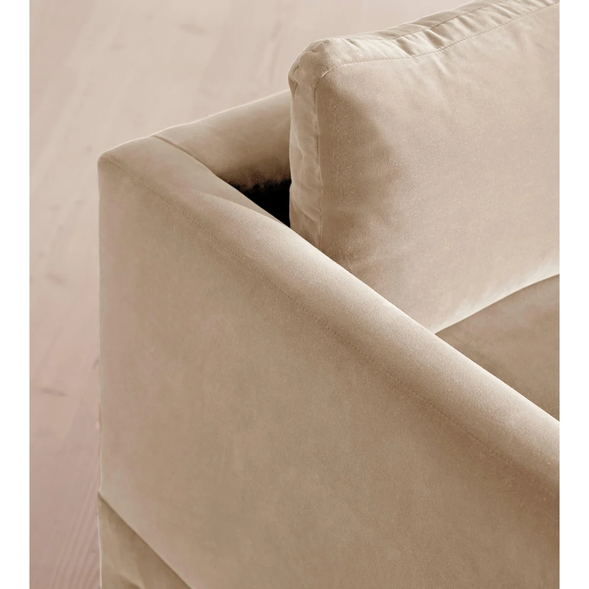 Ashford Loveseat Sofa, Velvet, Oyster, UK – image 6