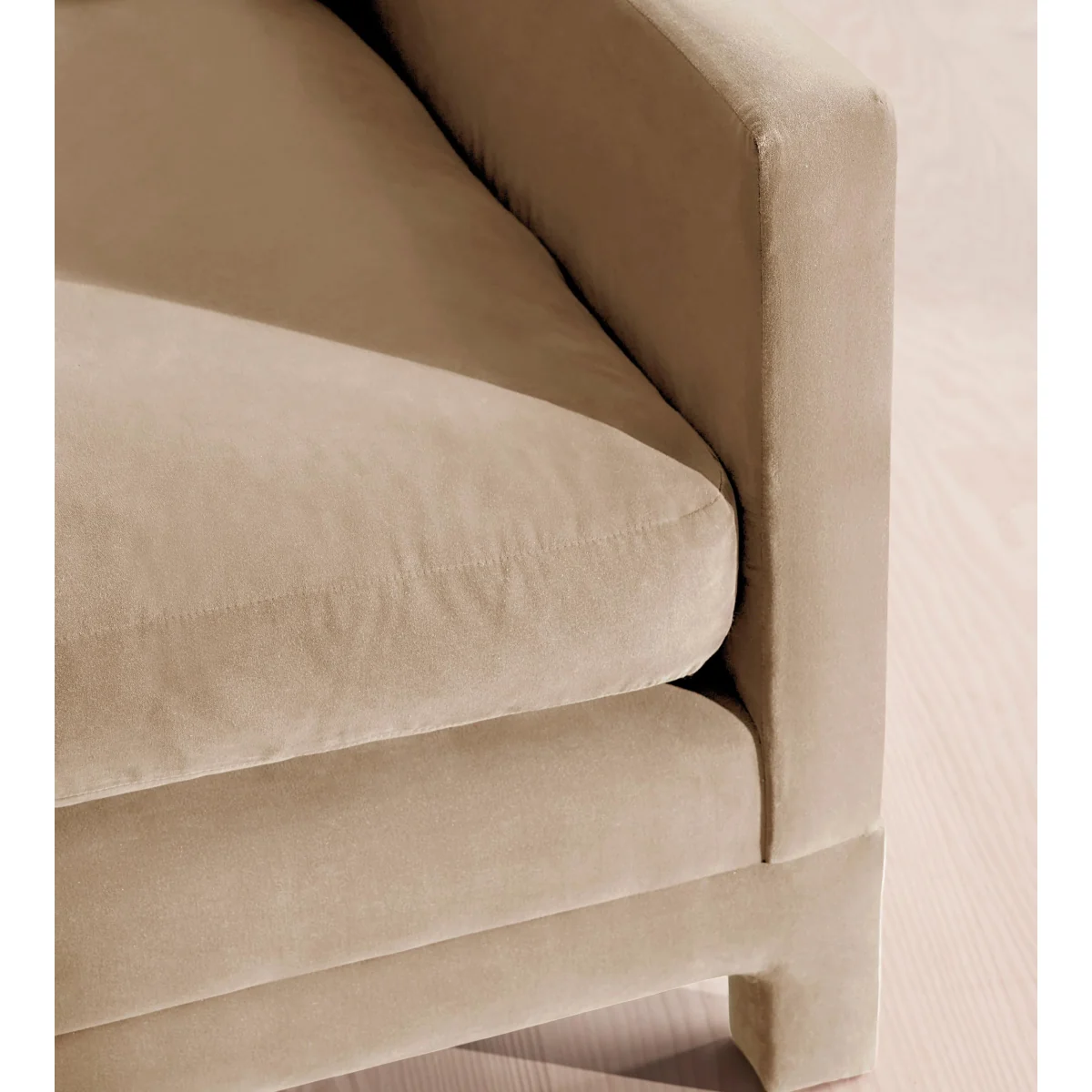 Ashford Loveseat Sofa, Velvet, Oyster, UK – image 7