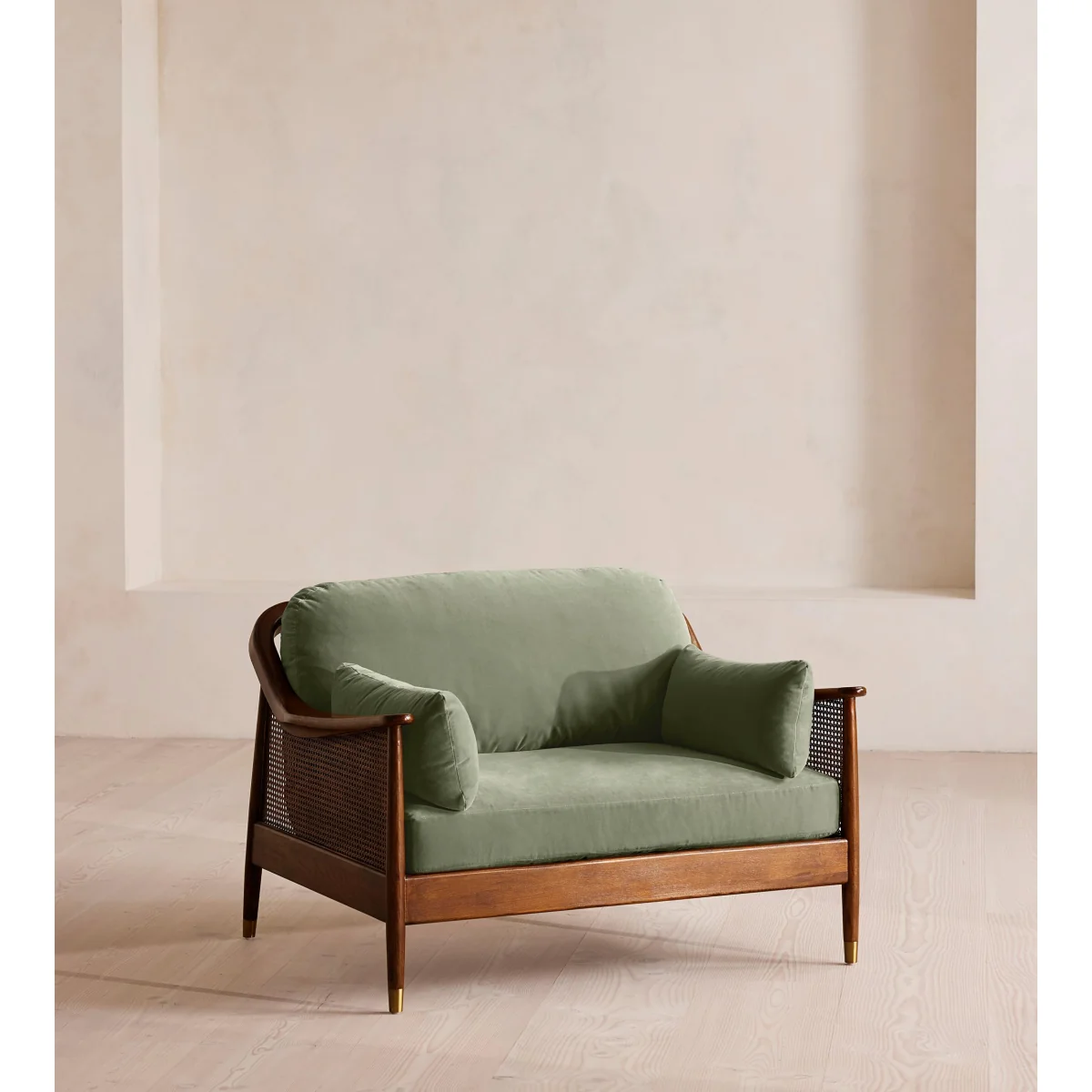Atlanta Loveseat, Velvet, Seafoam, UK – image 2