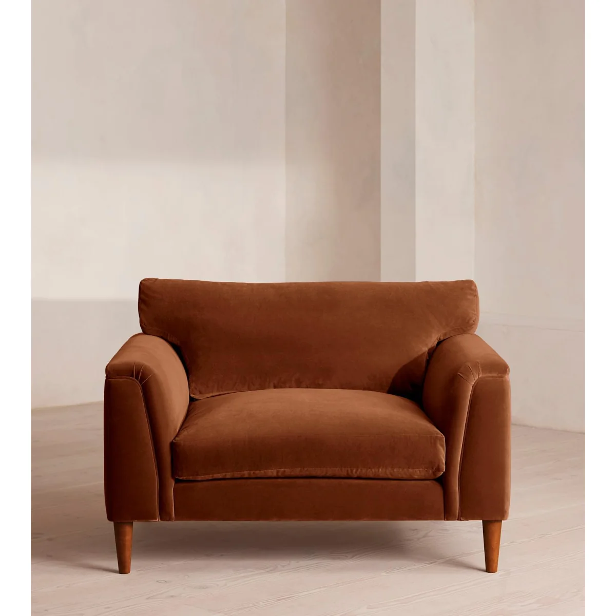 Reya Loveseat, Velvet, Cinnamon, UK – image 3