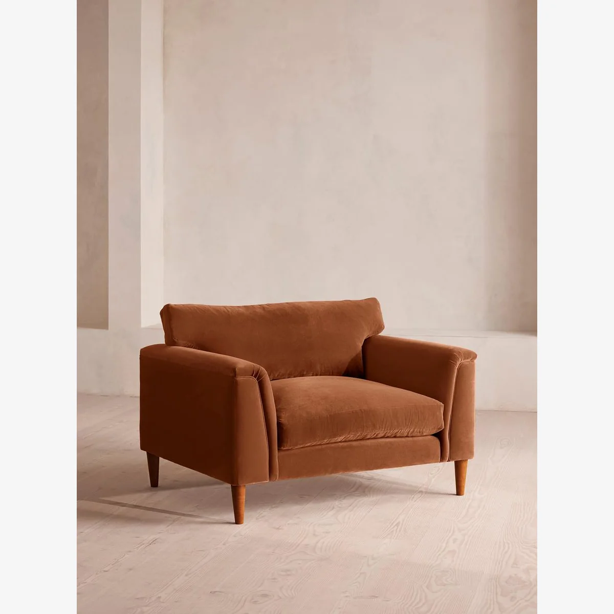 Reya Loveseat, Velvet, Cinnamon, UK – image 1