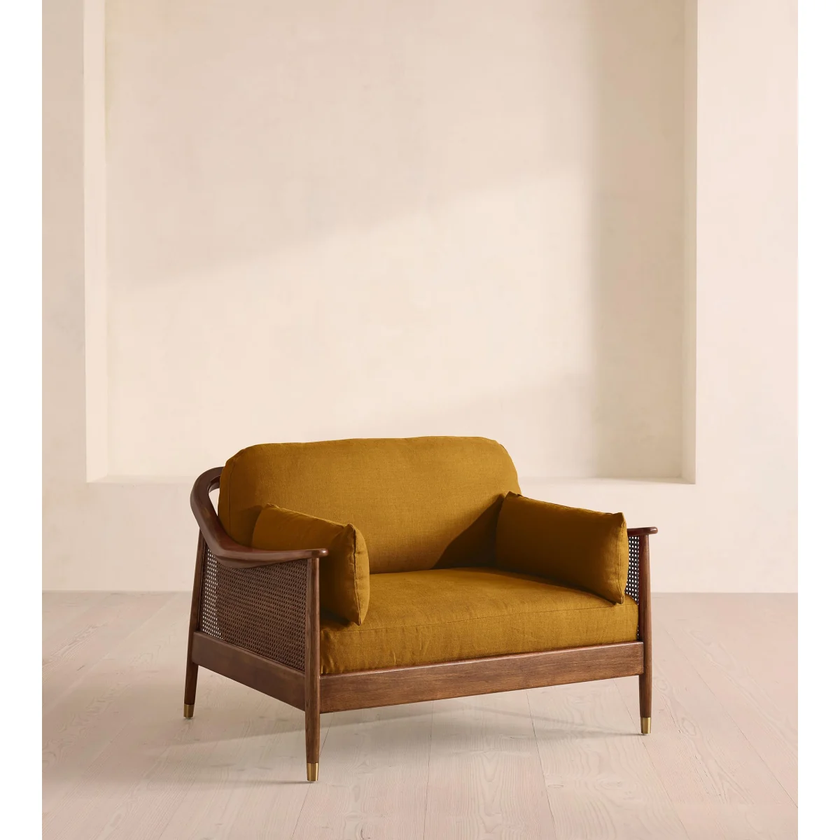 Atlanta Loveseat, Linen, Turmeric, UK – image 2
