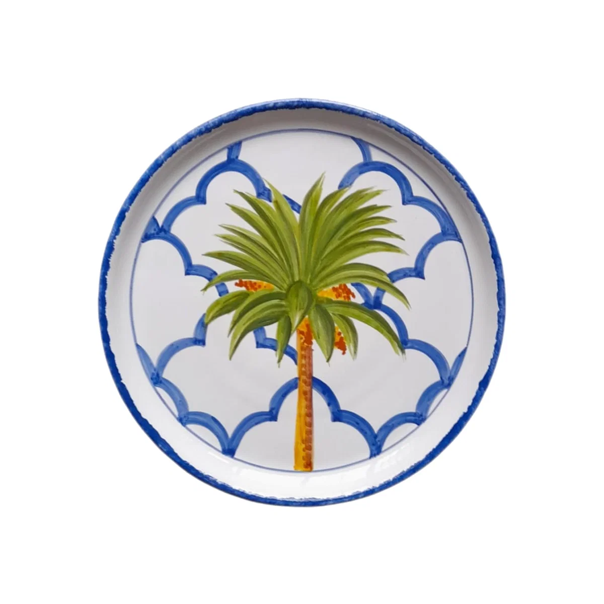 Hand-painted Ceramic Plate - Ottoman Palms
