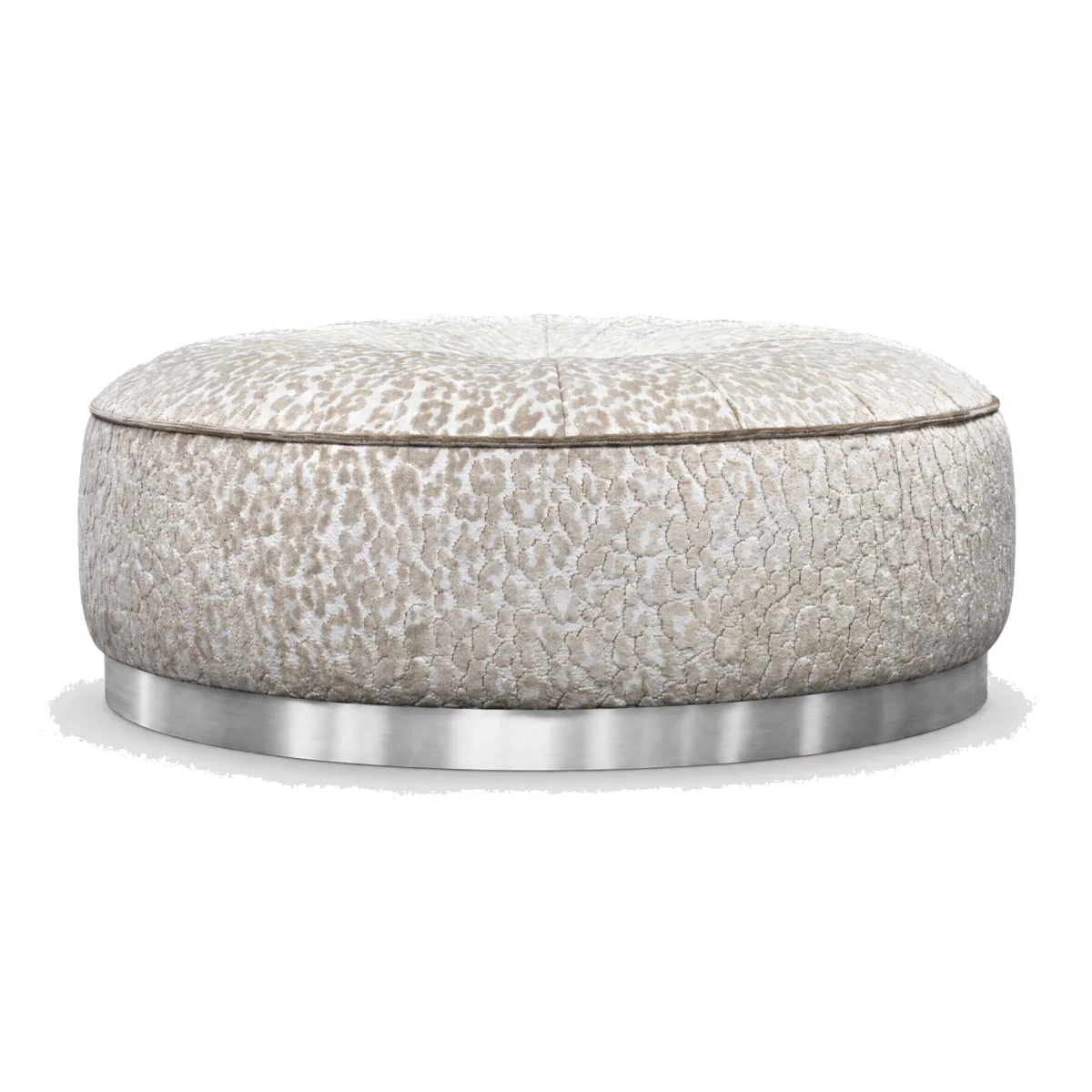 Duresta Monaco Large Round Stool, Neutral Fabric | Barker & Stonehouse – image 1