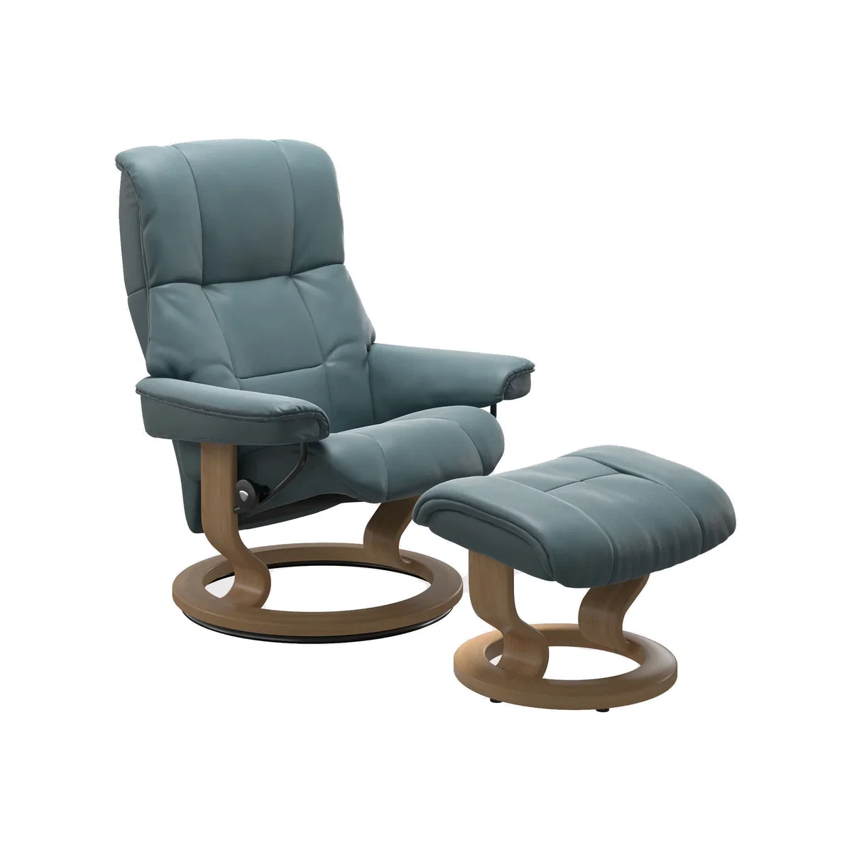 Stressless Mayfair Small Classic Recliner Chair & Footstool Leather | Barker & Stonehouse – image 1