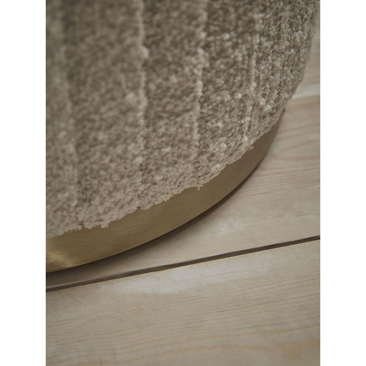 Pleated Boucle Footstool – image 2