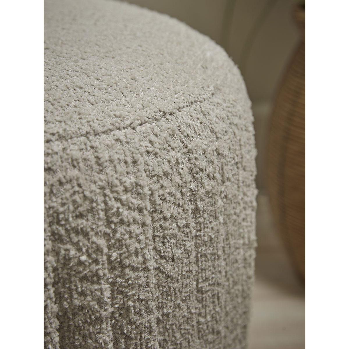 Pleated Boucle Footstool – image 3