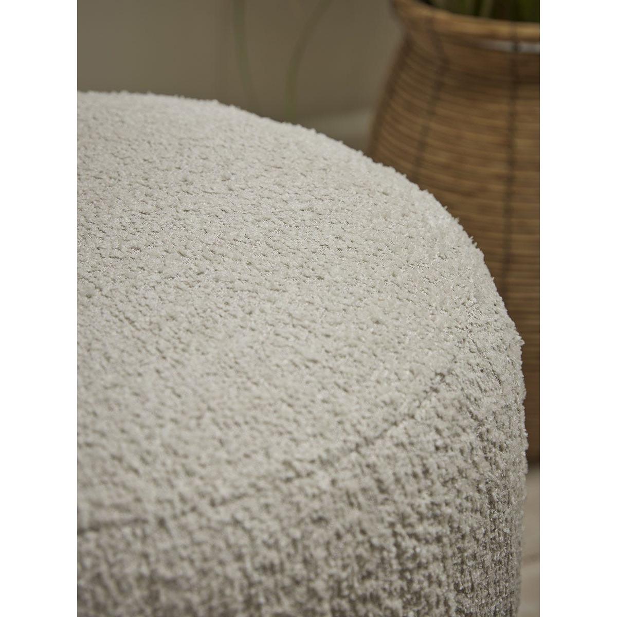 Pleated Boucle Footstool – image 4