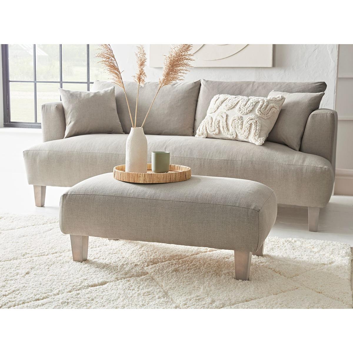 Palma Ottoman – Barley Cotton Stripe – image 2