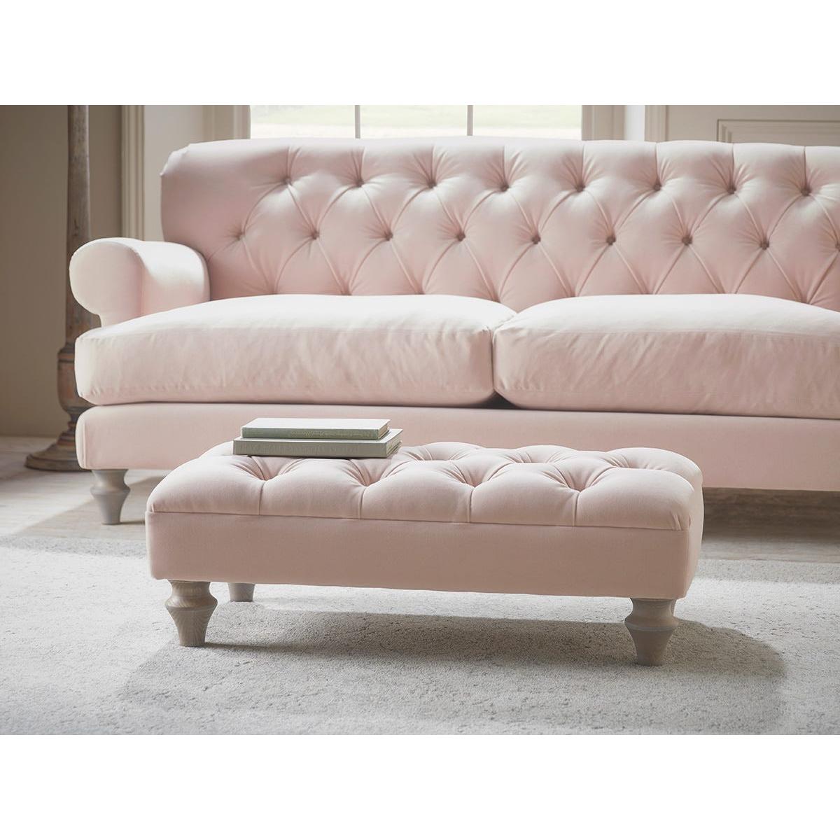 Bern Ottoman – Pale Stone Opulent Cotton Velvet – image 2