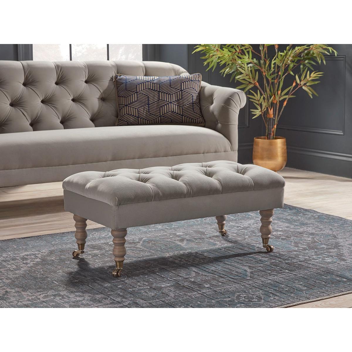 Domme Ottoman – Cumin Opulent Cotton Velvet – image 2