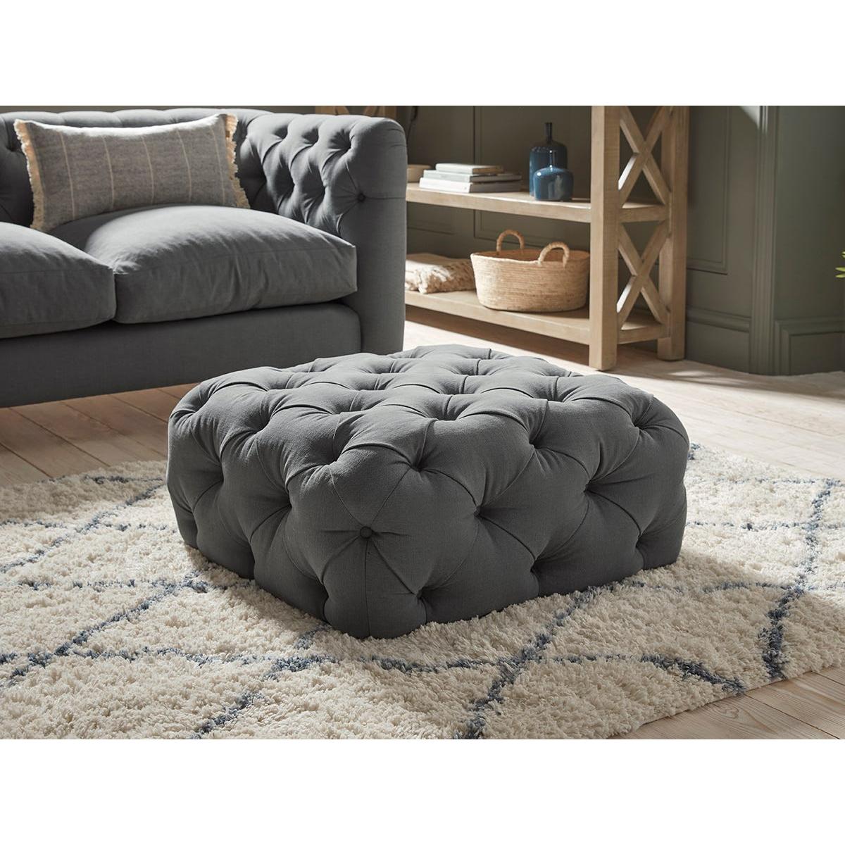 Sarnia Ottoman – Soft Grey Opulent Cotton Velvet – image 2
