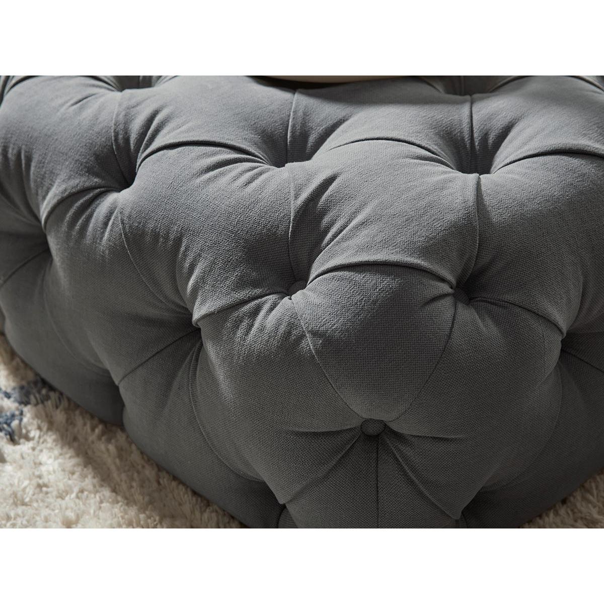 Sarnia Ottoman – Soft Grey Opulent Cotton Velvet – image 3