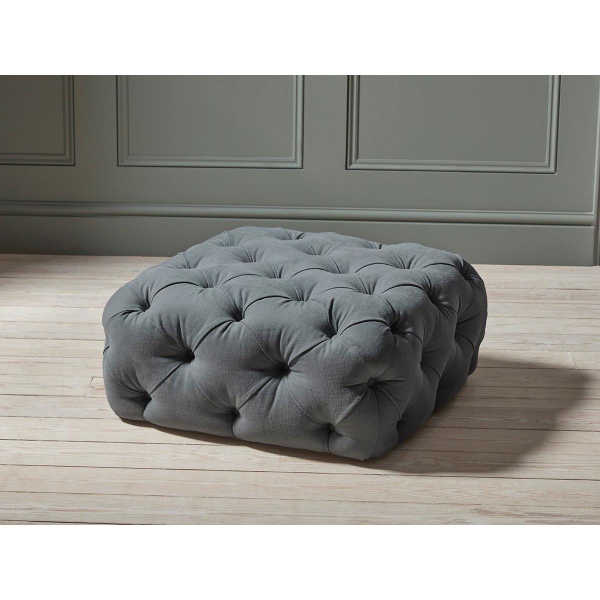 Sarnia Ottoman – Soft Grey Opulent Cotton Velvet – image 6