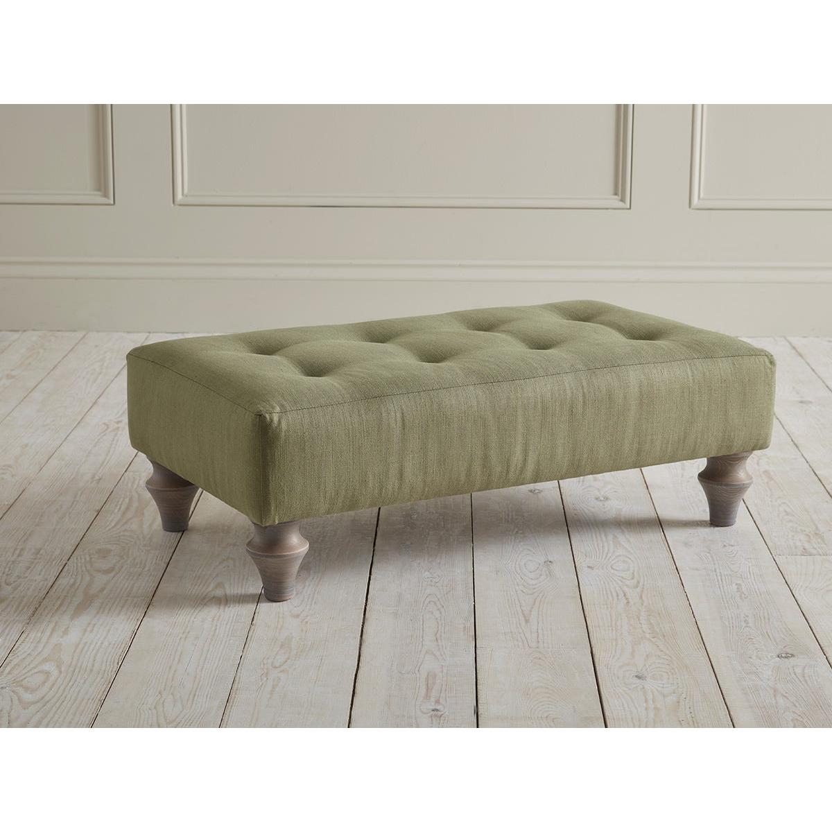 Visby Ottoman – Eucalyptus Wide Cotton Stripe – image 5