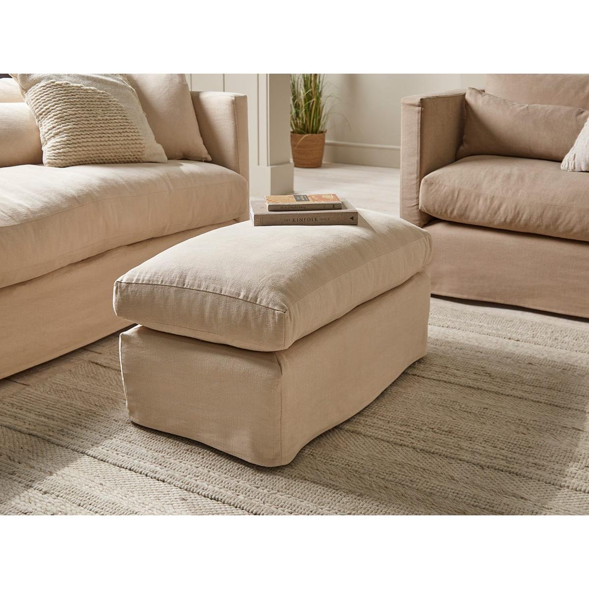 Colmar Ottoman – Soft Eau De Nil Wide Cotton Stripe – image 2
