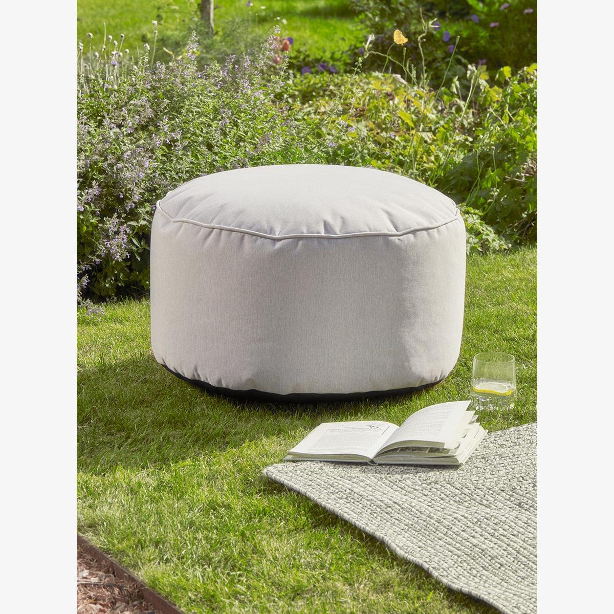 Indoor Outdoor Beanbag Pouffe - Soft Grey – image 1
