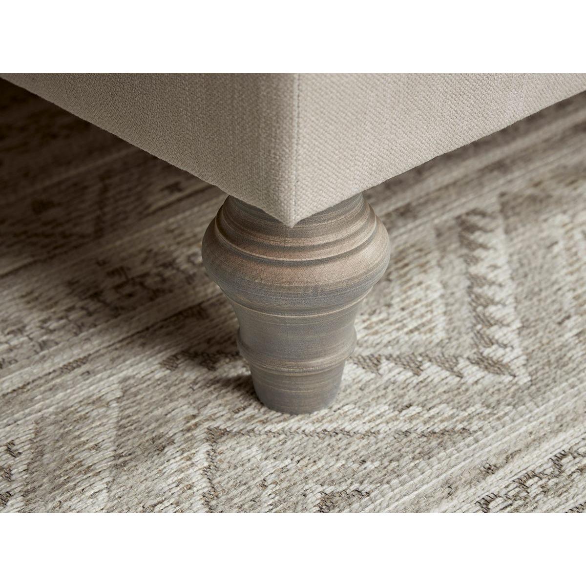 Square Coffee Table Ottoman – Navy Opulent Cotton Velvet – image 5
