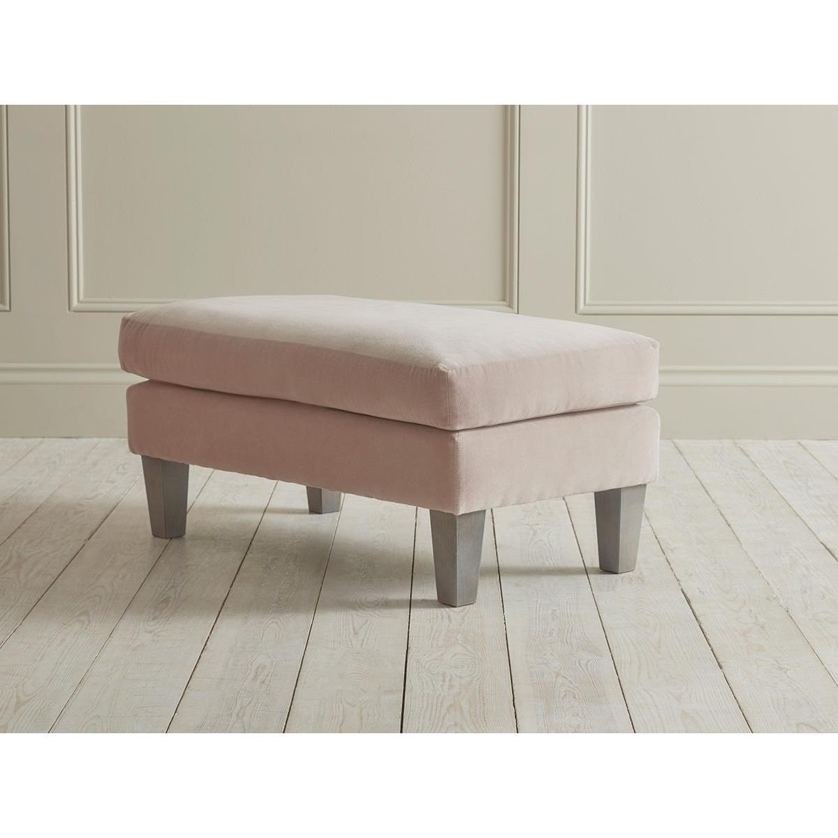 Dinan Ottoman – Pale Stone Opulent Cotton Velvet – image 5