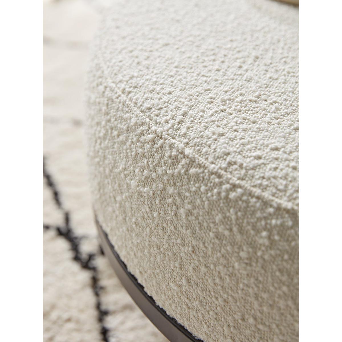 Round Boucle Footstool - Large – image 2