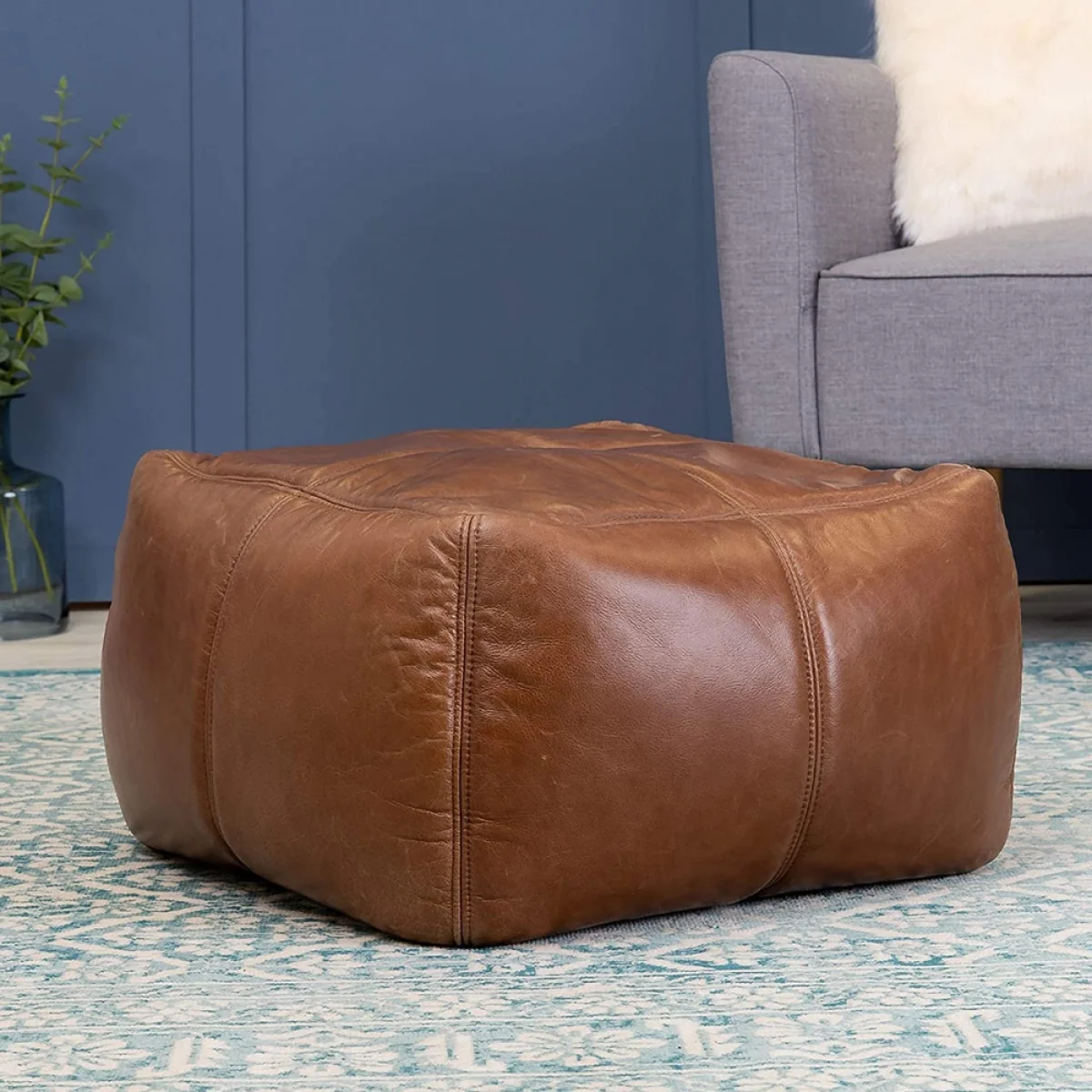 Icon Radley Leather Pouffe – image 1