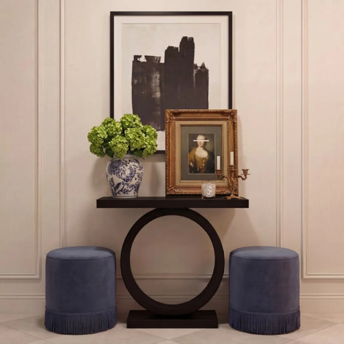 Santos Small Tassle Pouffe – image 2