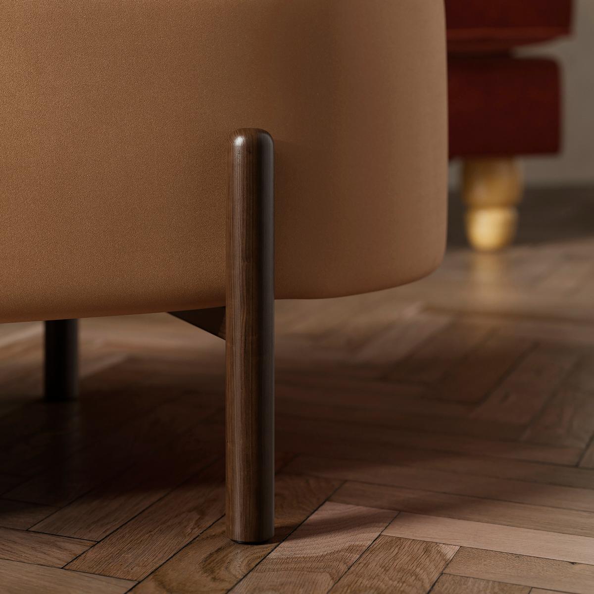 Marley Velvet Storage Ottoman Caramel – image 5