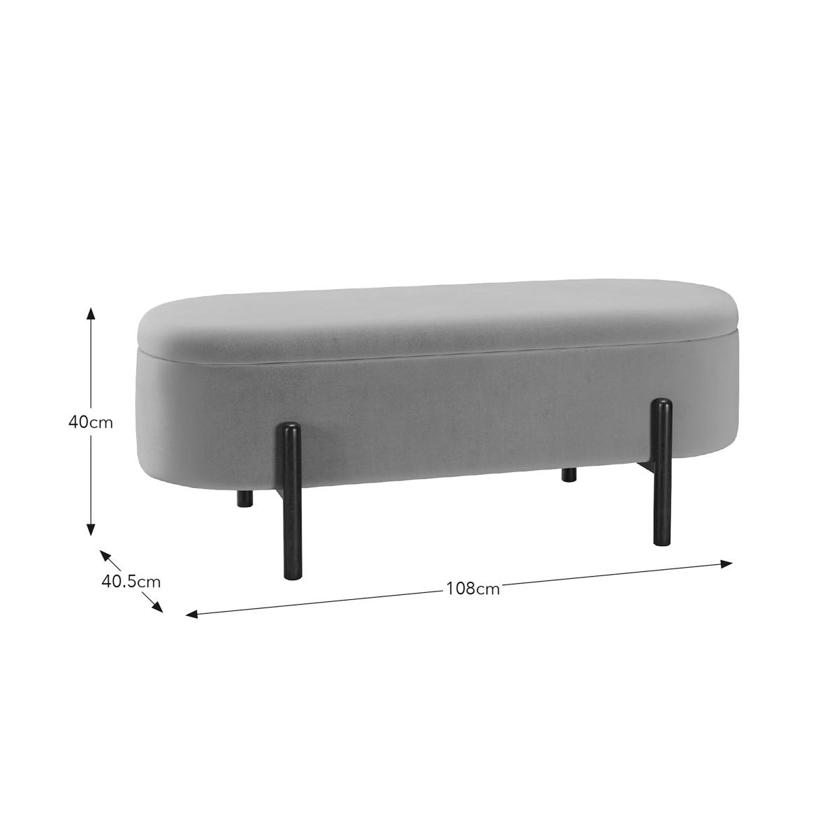 Marley Velvet Storage Ottoman Caramel – image 7