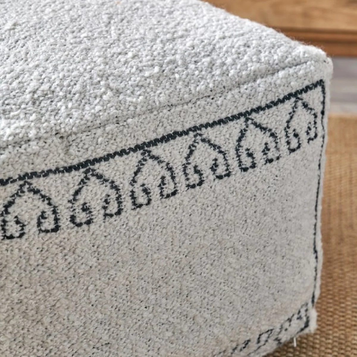 Pacific Lifestyle Greek Key Outdoor Pouffe – image 3