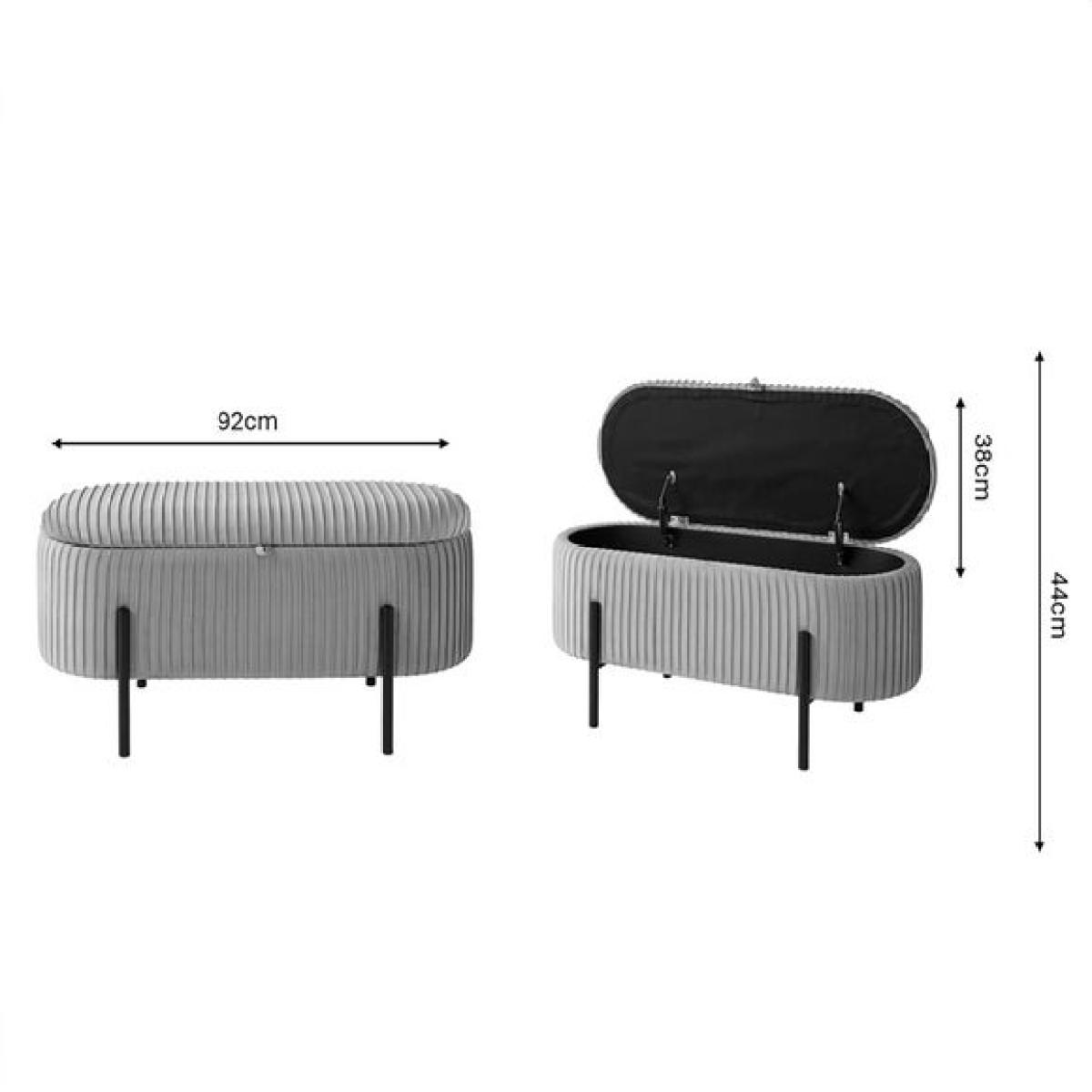 Cairo Velvet Storage Ottoman – image 7