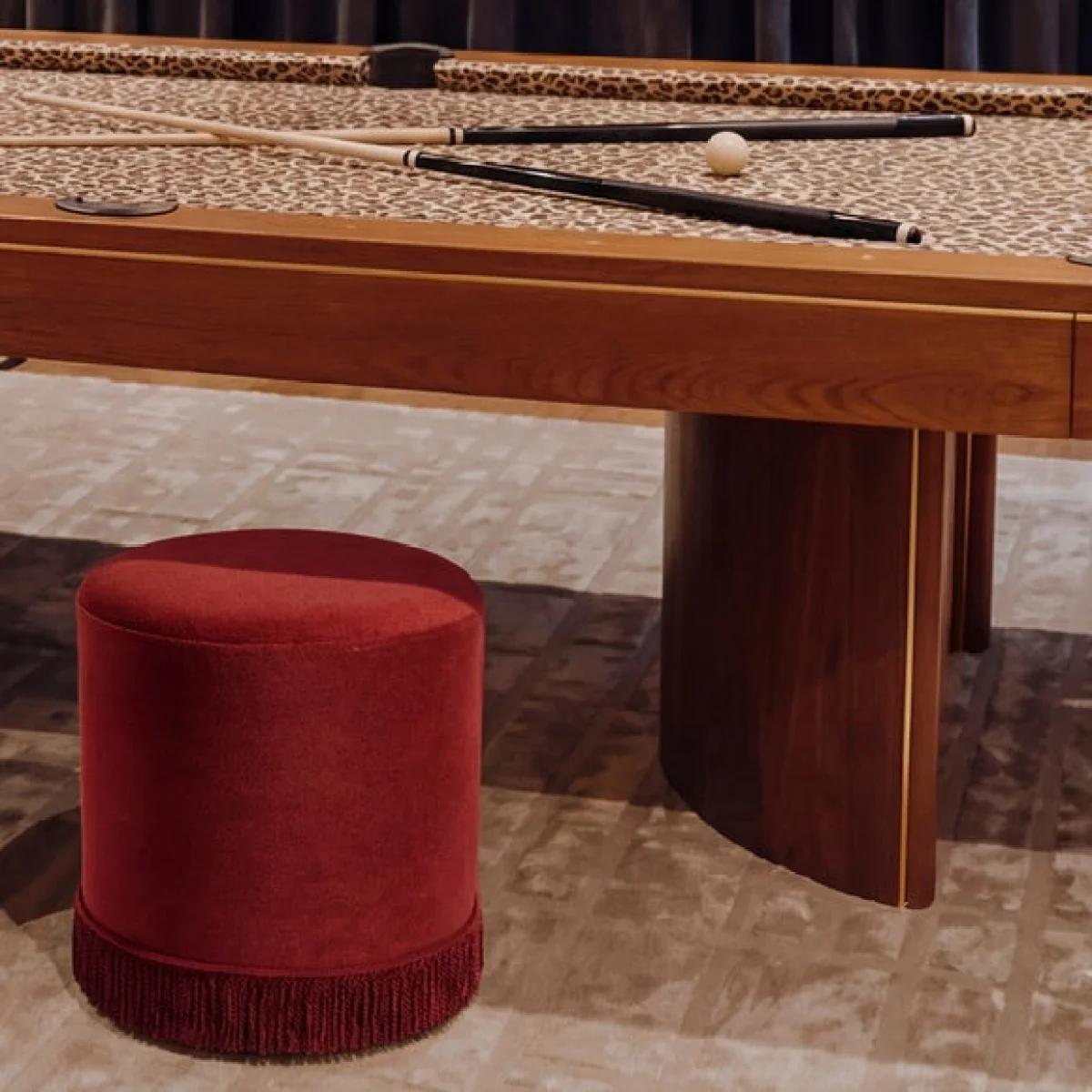 Santos Small Tassle Pouffe – image 1