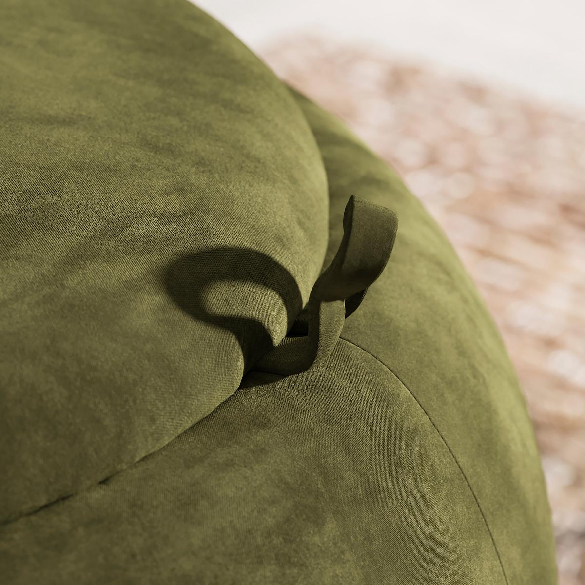 Callie Tray Table Storage Footstool Velvet Olive – image 3